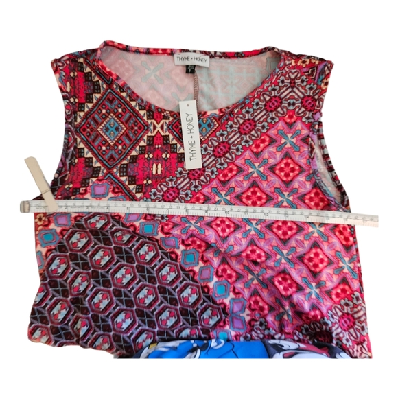 Thyme & Honey Basic Shift Patchwork Dress Size Small NWT - Picture 4 of 7